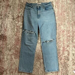 A&F curve love 90's straight ultra high rise jeans